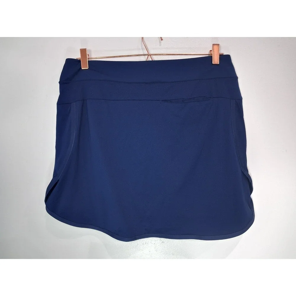 Nike Womens Dri-FIT Athletic Skort Navy Blue Tennis Golf Skirt Size Large